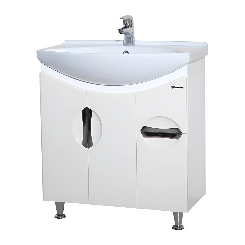 Изображение товара Тумба под раковину Bellezza Лагуна 75, напольная, белый, 4632112110016