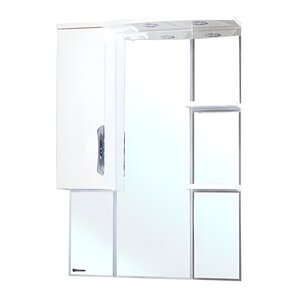 Изображение товара Зеркальный шкаф Bellezza Лагуна 4612112002016/4612112001019, 75 см, с подсветкой, цвет белый, левый/правый