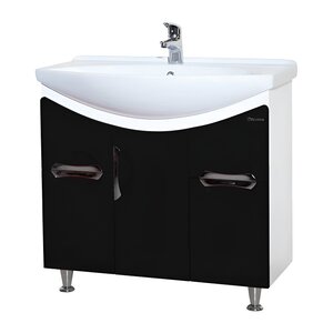 Изображение товара Тумба под раковину Bellezza Лагуна 85, напольная, черный, 4632114110045