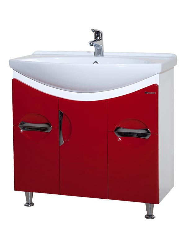 Изображение товара Тумба под раковину Bellezza Лагуна 85, напольная, красный, 4632114110038