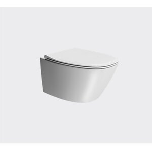 Изображение товара Подвесной унитаз GSI Modo+ 8415FR209, безободковый, смыв торнадо, с креплением, белый матовый
