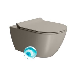 Изображение товара Подвесной унитаз GSI Pura 881505, безободковый, смыв торнадо, tortora matte