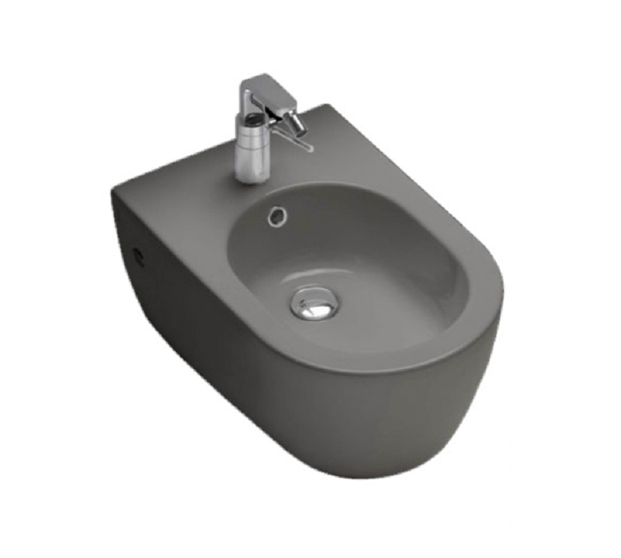 Изображение товара Подвесное биде Hatria Fusion A0Y1D908 из фаянса в антрацитовом цвете