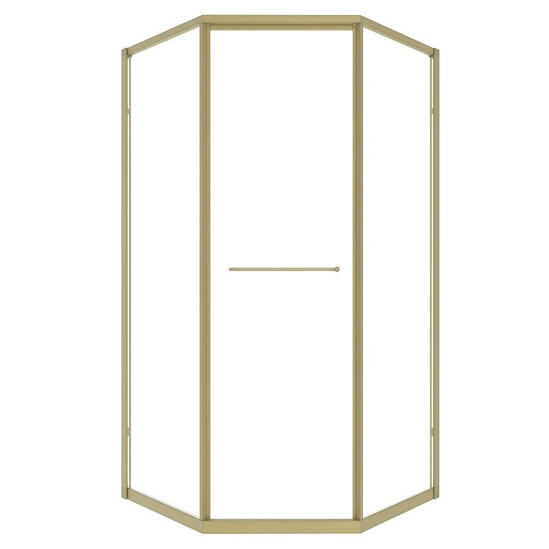 Изображение товара Душевой уголок Timo T34L/T34R 100x100 см раздвижной с прозрачным стеклом и профилем золото