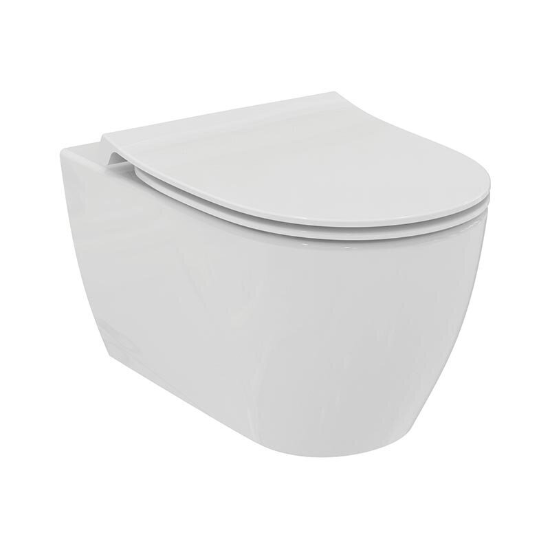 Изображение товара Подвесной безободковый унитаз Ideal Standard I life O, T568001/T572401, смыв торнадо, крышка микролифт, белый Изображение товара Подвесной безободковый унитаз Ideal Standard I life O, T568001/T572401, смыв торнадо, крышка микролифт, белый