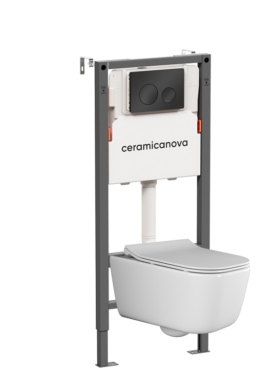 Изображение товара Инсталляция Ceramicanova Balance CN3005_121001MB с унитазом New Day и сиденьем микролифт