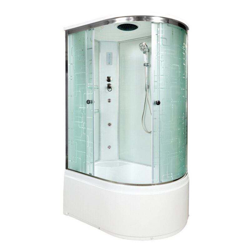 Изображение товара Современная душевая кабина AvaCan EM5012LGM+EL/EM5012RGM+EL 120x90 см гидромассаж крыша