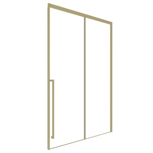 Изображение товара Душевая дверь в нишу Timo T53L/T53R, 130*200 см, левая/правая, стекло прозрачное, профиль матовое золото