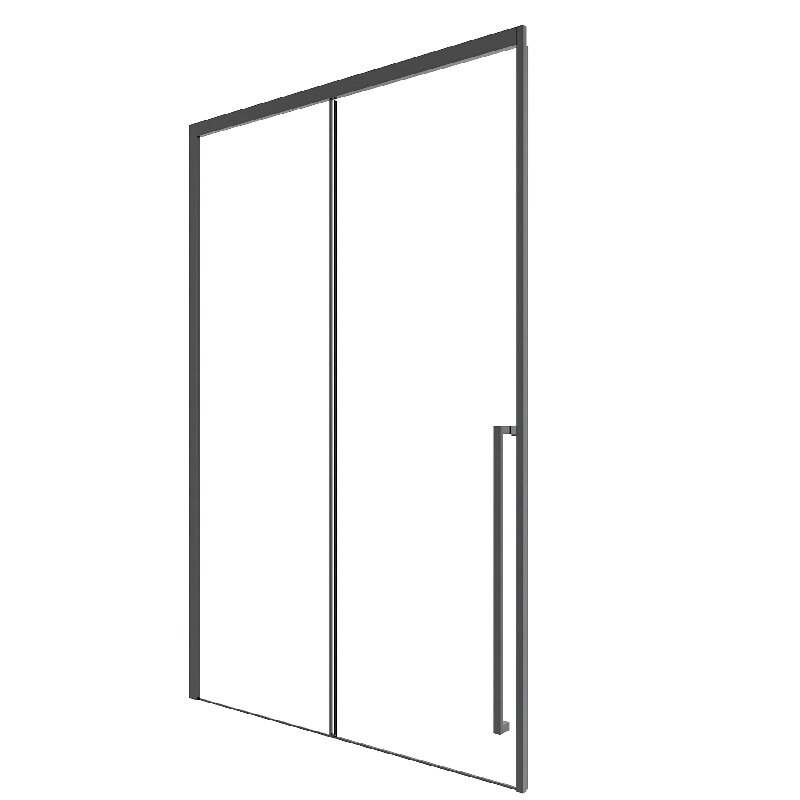 Изображение товара Душевая дверь в нишу Timo T58L/T58R 140x200 см раздвижная стекло черный профиль