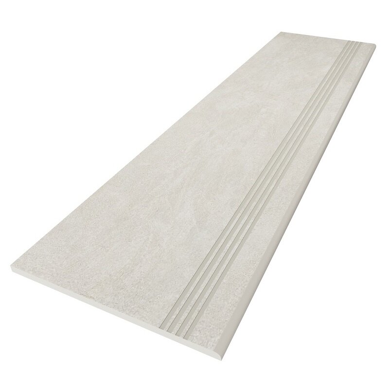 Изображение товара Ступень, керамогранит Ametis Spectrum SR00 39150, 30х120 см, milky white