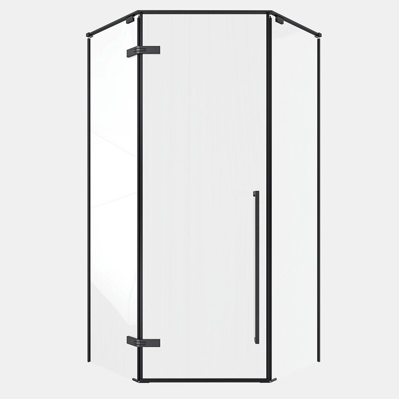Изображение товара Душевой уголок Timo T70 90x90 см черный профиль, прозрачное стекло