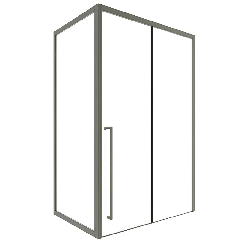 Изображение товара Душевой уголок Timo T48L+T61/T48R+T61 100х120 см раздвижной никель стекло прозрачное