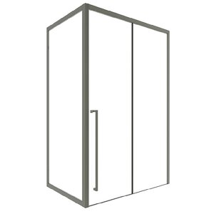 Изображение товара Душевой уголок Timo T48L+T61/T48R+T61, 100 х 120 см, левый/правый, стекло прозрачное, профиль никель