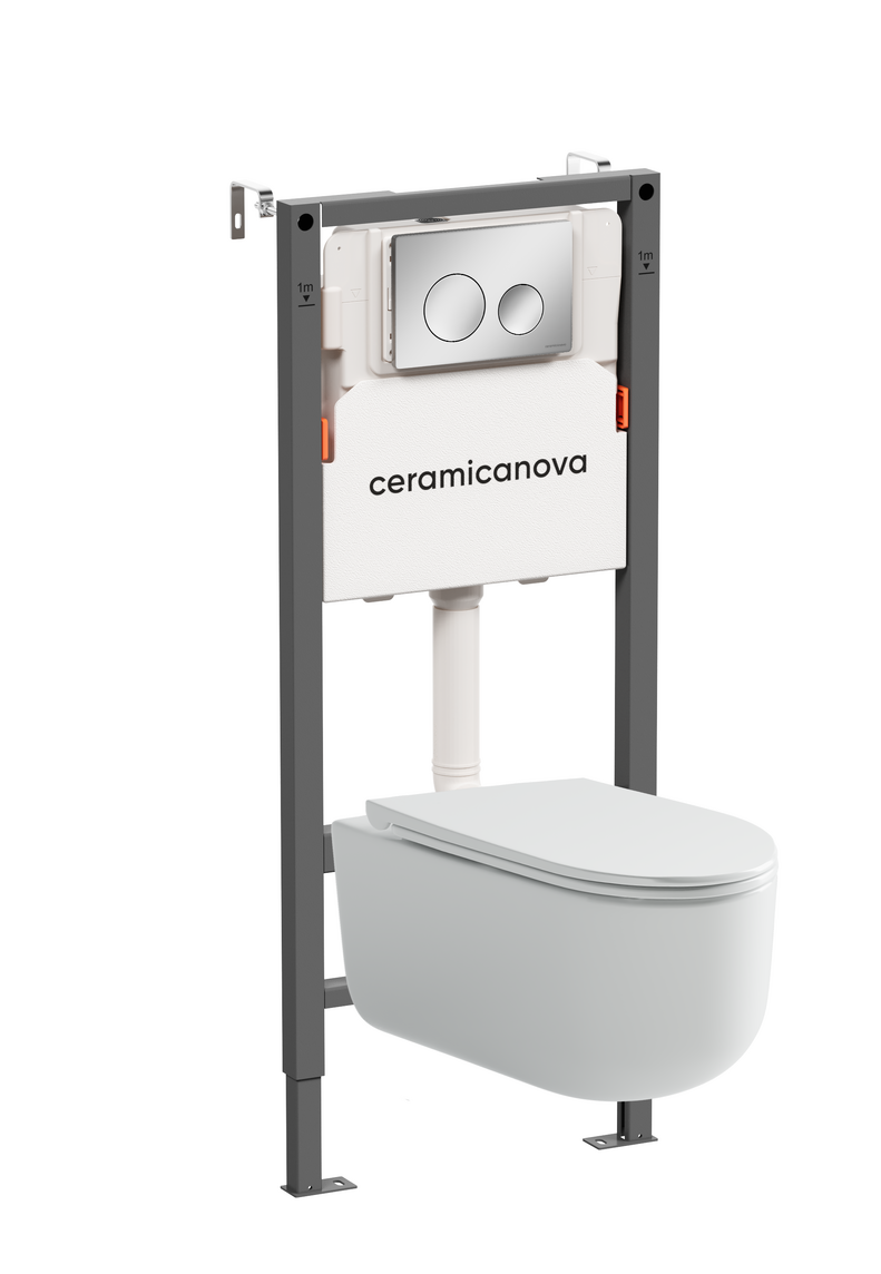 Изображение товара Инсталляция Ceramicanova Balance CN4006_121001CH с безободковым унитазом Ulma и микролифтом