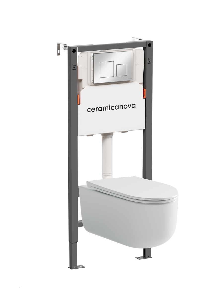Изображение товара Инсталляция Ceramicanova Balance CN4006_121002CH с безободковым унитазом Ulma