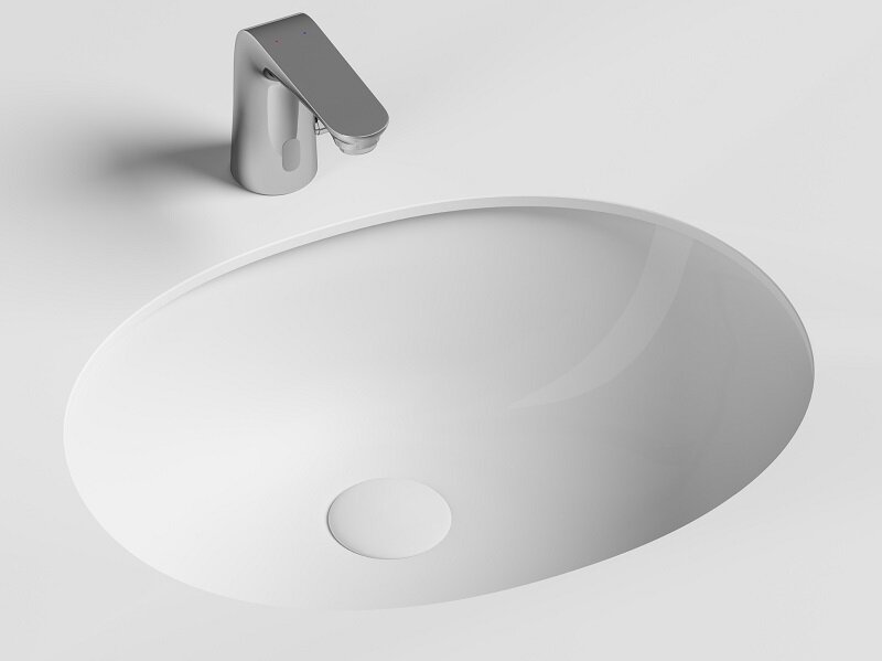 Изображение товара Раковина Ceramicanova Element CN6043 овальная встраиваемая 56 см белая сантехфарфор
