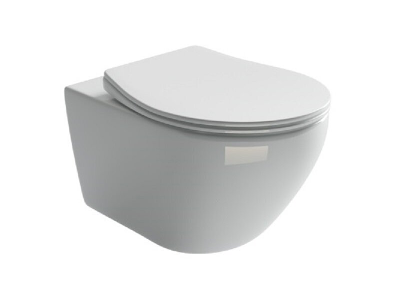 Изображение товара Подвесной унитаз Ceramicanova Pearl CN8001 безободковый с микролифтом и горизонтальным выпуском