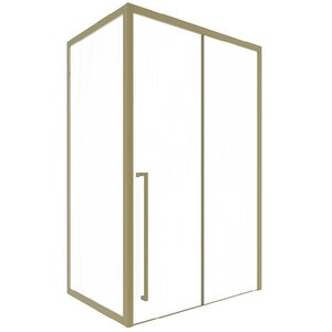 Изображение товара Душевой уголок Timo T53L+T63/T53R+T63, 100 х 130 см, левый/правый, стекло прозрачное, профиль матовое золото