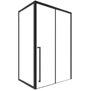 Изображение товара Душевой уголок Timo T57L+T65/T57R+T65, 100 х 130 см, левый/правый, стекло прозрачное, профиль черный