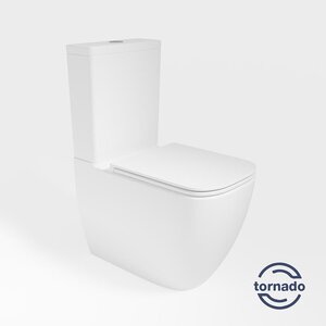 Изображение товара Напольный унитаз-компакт Vincea Bien VT2-51T, безободковый, смыв Торнадо, сиденье микролифт, белый