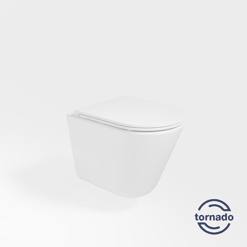 Изображение товара Подвесной безободковый унитаз Vincea Vito VT1-23T, крышка микролифт, смыв торнадо, тонкая, белый