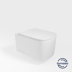 Изображение товара Подвесной безободковый унитаз Vincea Ultra VT1-32T, крышка микролифт, смыв торнадо, ультратонкая, белый