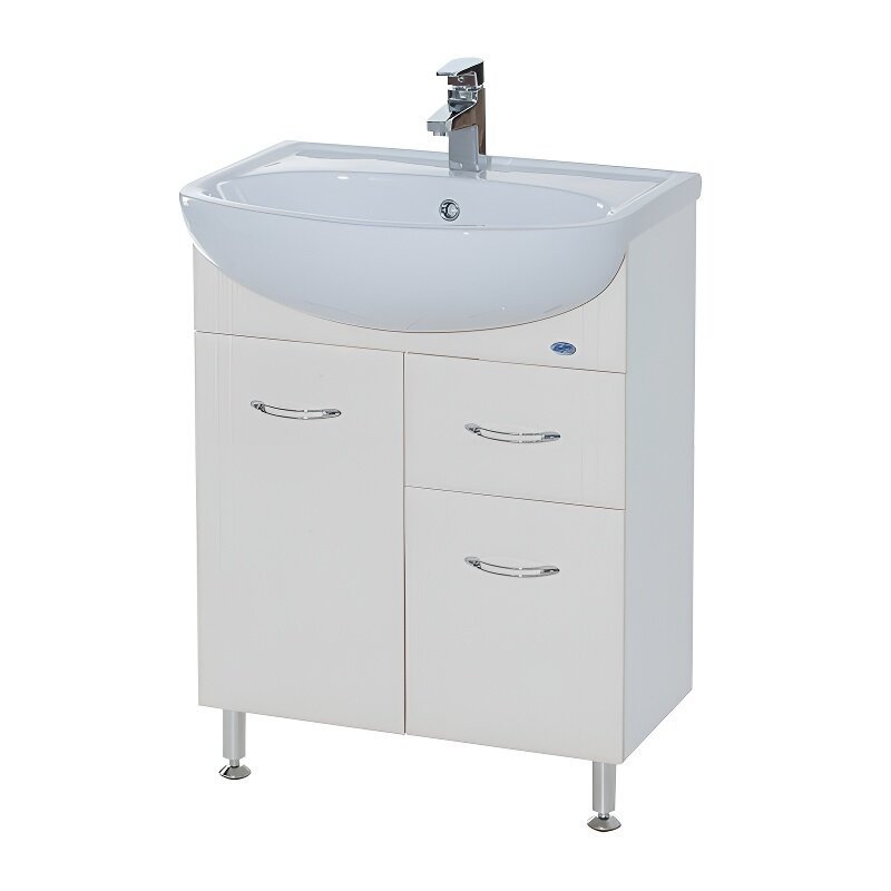 Изображение товара Тумба под раковину Bellezza Уют 60 белая напольная 60x80x29.9 см Изображение товара Тумба под раковину Bellezza Уют 60 белая напольная 60x80x29.9 см