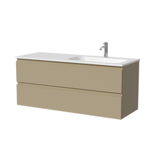 Изображение товара Тумба под раковину Sancos Folk FL120LCP/FL120RCP, 120 см, повесная, чаша левая/правая, капучино