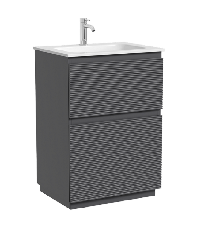 Изображение товара Тумба под раковину Sancos Folk Floor FL60FGS 60 см напольная серый матовый