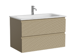 Изображение товара Тумба под раковину Sancos Folk FL80CP, 80 см, подвесная, капучино