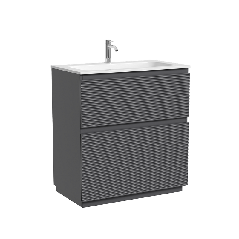 Изображение товара Тумба под раковину Sancos Folk Floor FL80FGS 80 см напольная серый мягкий