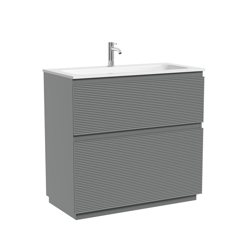 Изображение товара Тумба под раковину Sancos Folk Floor FL90FES, 90 см, напольная, серый