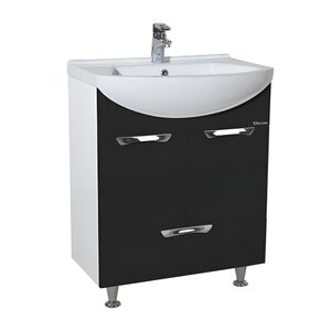 Изображение товара Тумба под раковину Bellezza Альфа 55, напольная, черный, 4638808070046