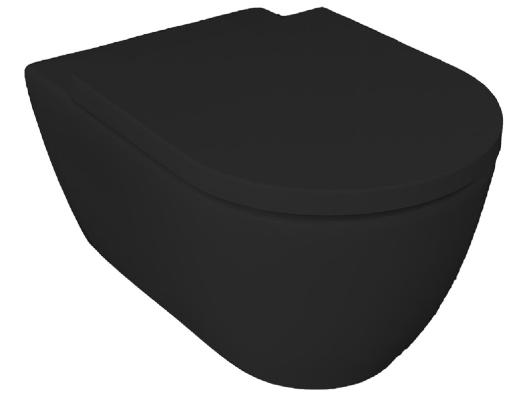 Изображение товара Подвесной унитаз Hatria Fusion A0Y1CC02, безободковый, черный матовый