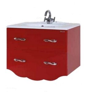 Изображение товара Тумба под раковину Bellezza ВЕРСАЛЬ 80, подвесная, цвет - красный