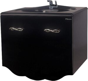 Изображение товара Тумба под раковину Bellezza ВЕРСАЛЬ 90, подвесная, 2 ящика 1 внутренний, цвет - черный