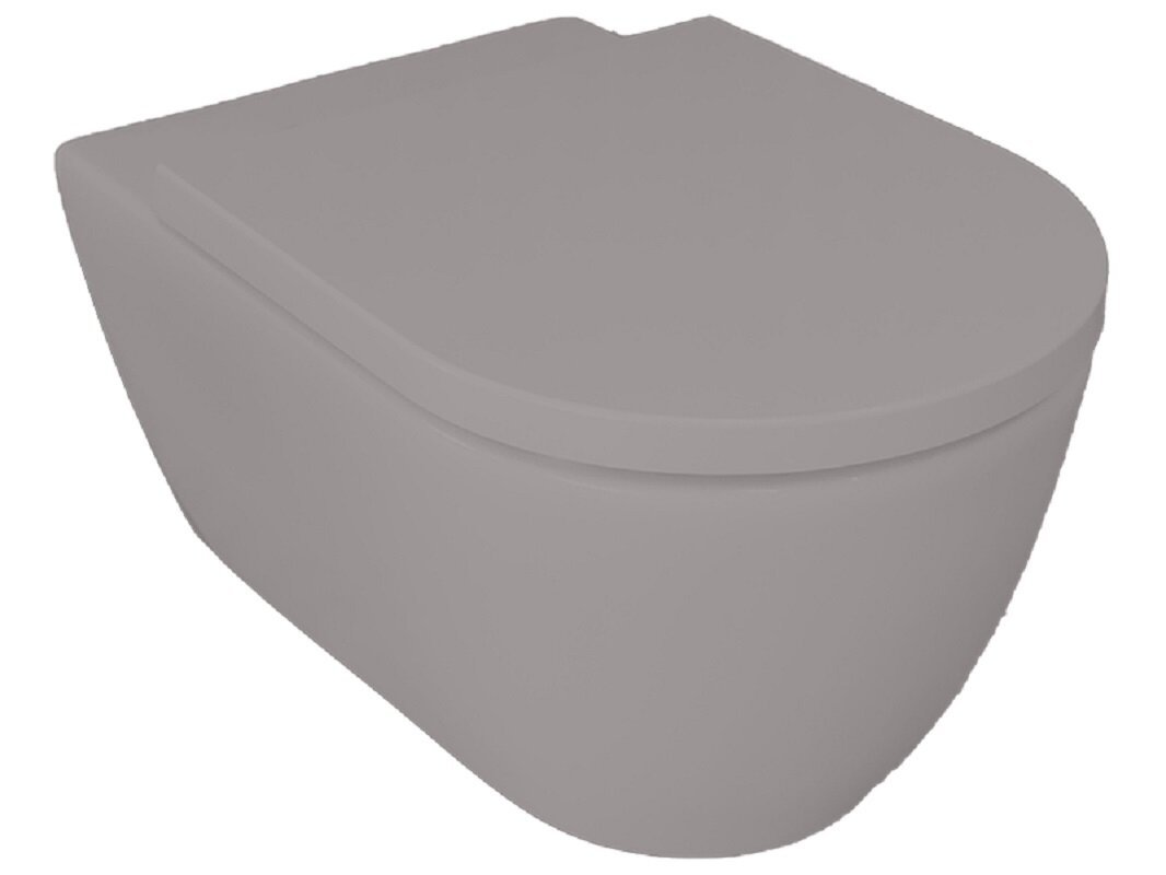 Изображение товара Подвесной унитаз безободковый Hatria Fusion A0Y1CC07 серого цвета