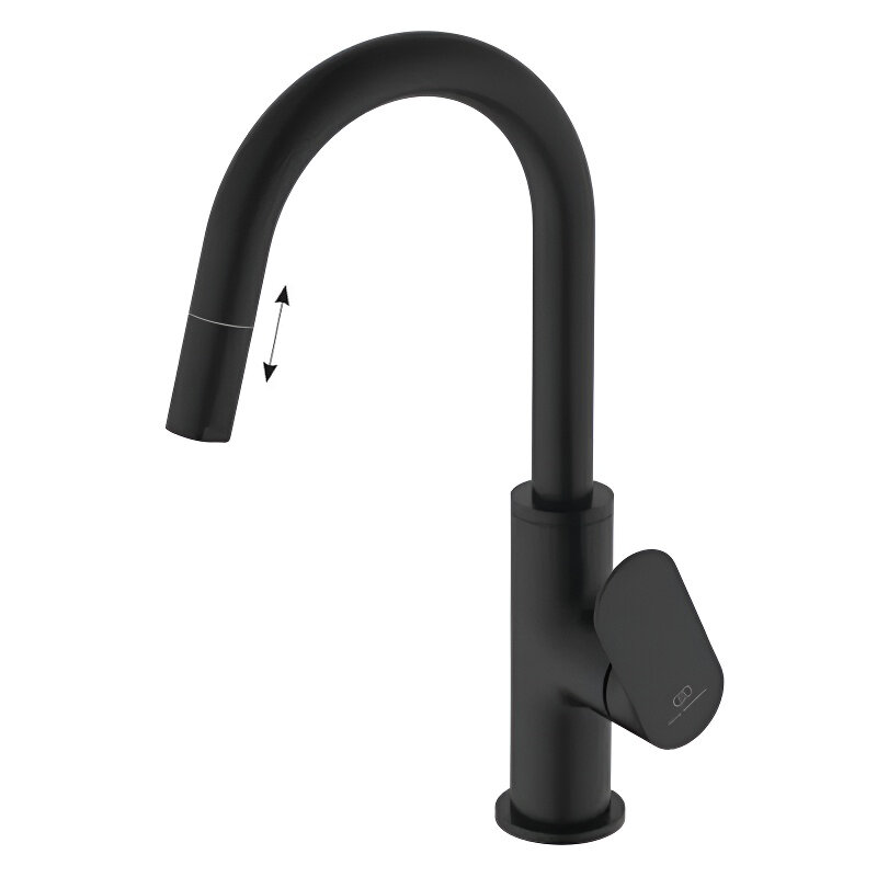 Изображение товара Смеситель Ideal Standard CeraLife O BE018XG с донным клапаном и черным матовым покрытием