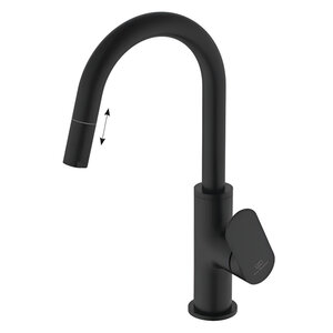 Изображение товара Смеситель для раковины Ideal Standard CeraLife O BE018XG, с донным клапаном, черный матовый