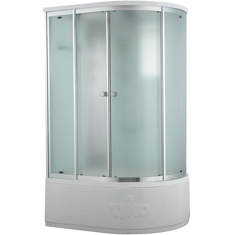 Изображение товара Душевая кабина Timo Comfort Fabric Glass, T-8820LF-T-STUN/T-8820RF-T-STUN, 120 x 85 см, левая/правая, стекло матовое, профиль хром, хамам