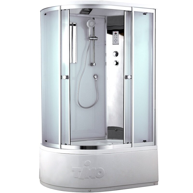 Изображение товара Душевая кабина Timo Comfort Fabric Clean, T-8820RC-T-STUN, 120 x 85 см, стекло прозрачное, профиль хром, хамам