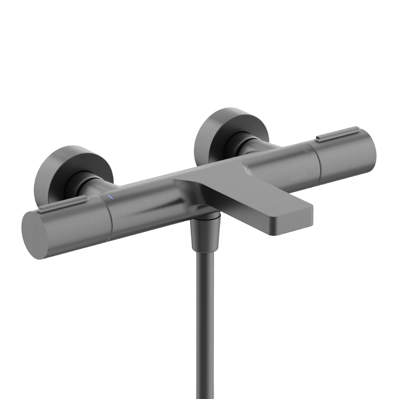 Изображение товара Смеситель для ванны и душа Sancos Etna SC9006GG термостатический вороненая сталь