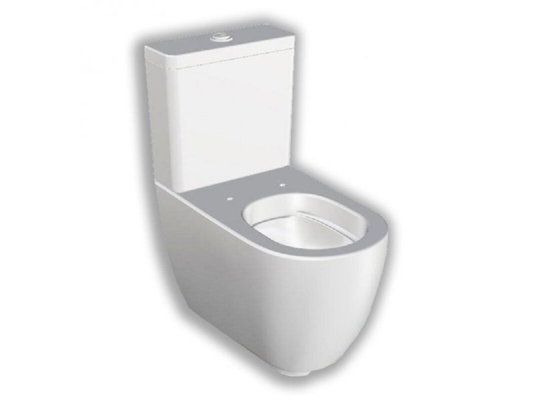 Изображение товара Напольный безободковый унитаз Hatria Fusion Y1ZB01 белый с двухрежимным смывом