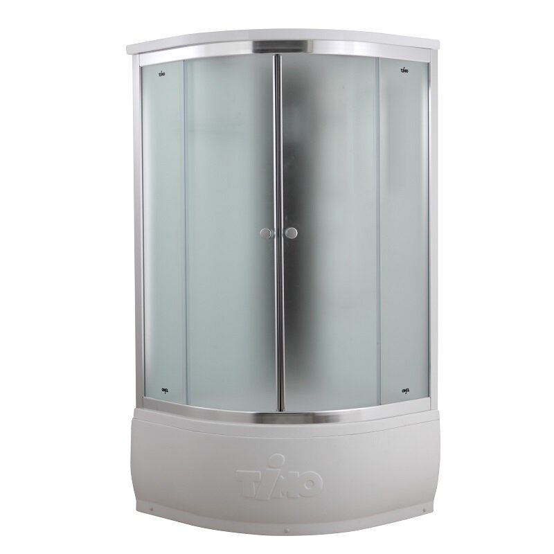 Изображение товара Душевая кабина Timo Comfort Fabric Glass, T-8890F-T-STUN, 90 x 90 см, стекло матовое, профиль хром, хамам
