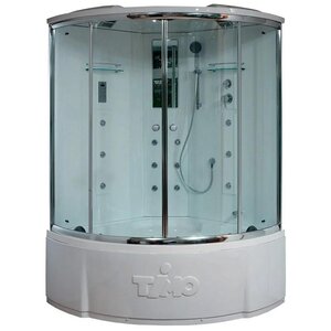 Изображение товара Душевая кабина Timo Lux T-7725-T-STUN, 120 x 120 см, стекло прозрачное, профиль хром, хамам