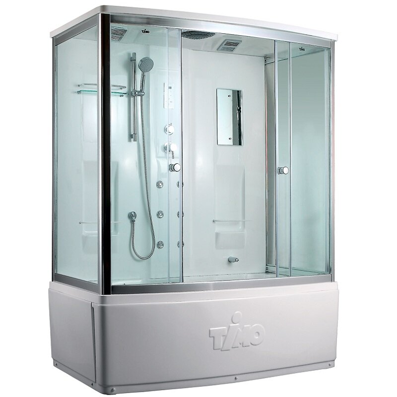 Изображение товара Душевая кабина Timo Lux T-7750-T-STUN, 150 x 90 см, стекло прозрачное, профиль хром, хамам Изображение товара Душевая кабина Timo Lux T-7750-T-STUN, 150 x 90 см, стекло прозрачное, профиль хром, хамам