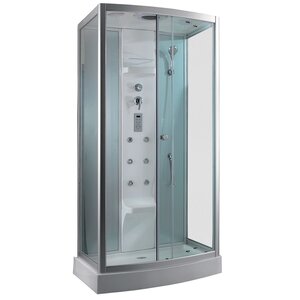 Изображение товара Душевая кабина Timo Lux TL-1501-T-STUN, 110 x 95 см, стекло прозрачное, профиль хром, хамам