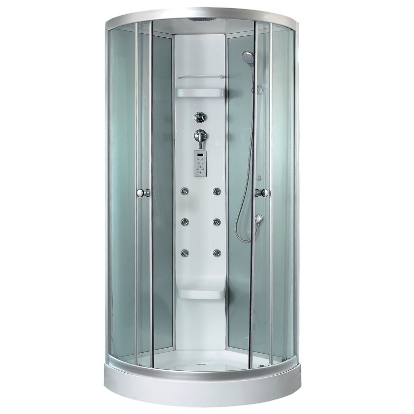 Изображение товара Душевая кабина Timo Lux TL-1503-T-STUN, 100 x 100 см, стекло прозрачное, профиль хром, хамам