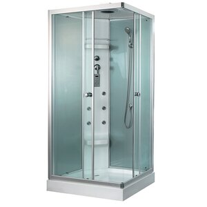 Изображение товара Душевая кабина Timo Lux TL-1504L-T-STUN/TL-1504R-T-STUN, 110 x 85 см, левая/правая, стекло прозрачное, профиль хром, хамам