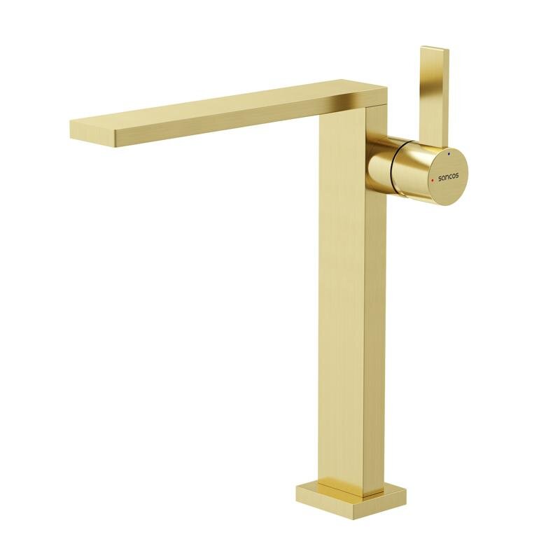 Изображение товара Смеситель для раковины Sancos Linn SC9020BG, PVD золото брашированное